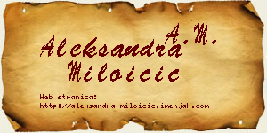 Aleksandra Miloičić vizit kartica